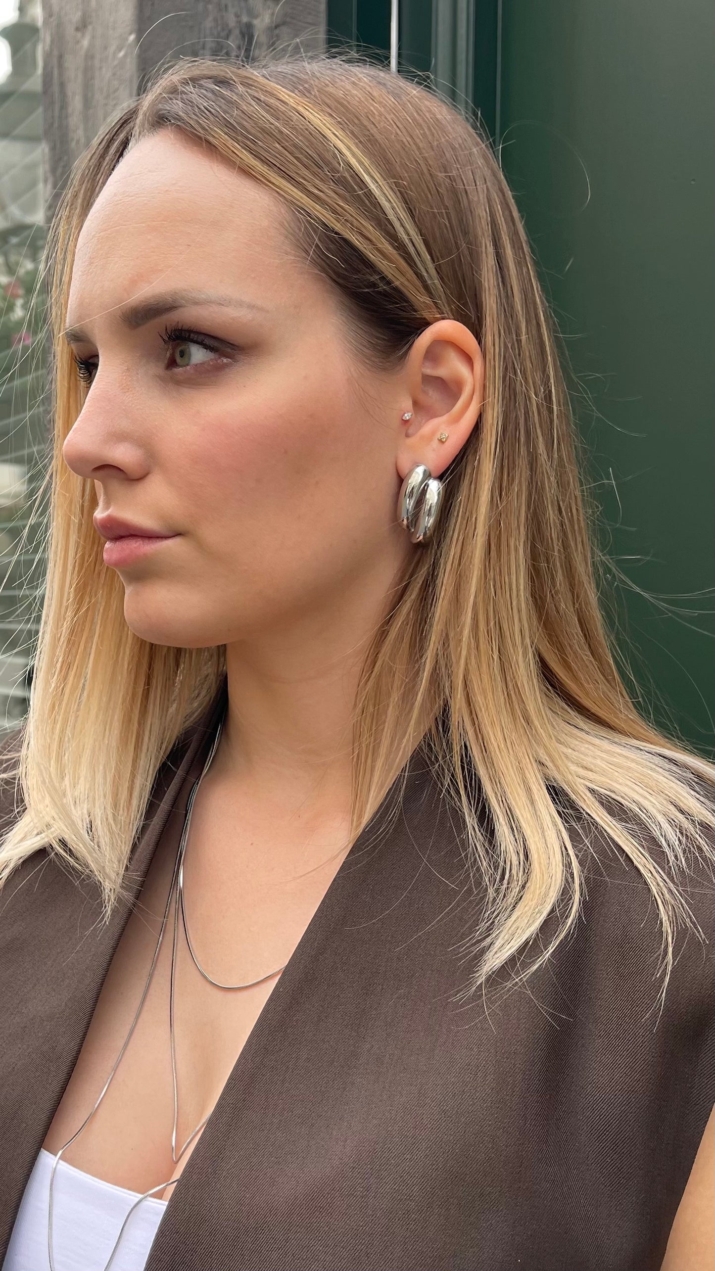 Boucle d'oreille Ambre