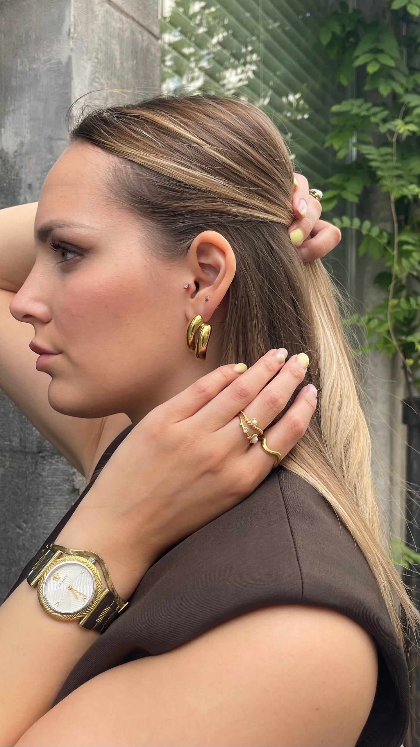 Boucle d'oreille Ambre